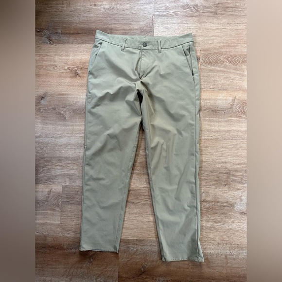 Lululemon Commission Pant Slim Warpstreme Khaki Size 36 - Picture 5 of 10